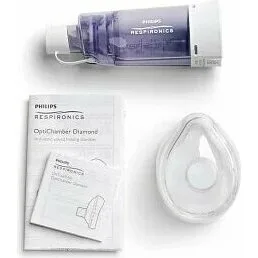Ингалятор Philips Respironics OptiChamber Diamond с детской маской среднего размера Ингалятор Philips Respironics OptiChamber Diamond с детской маской среднего размера